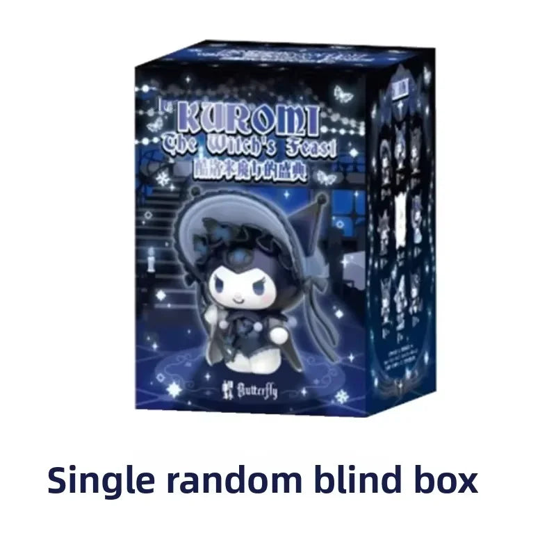 New Sanrio Blind Box Kawaii Kuromi Figures Toys Poker Kingdom Spade Series Dolls Desktop Ornaments for Girls Christmas Gifts